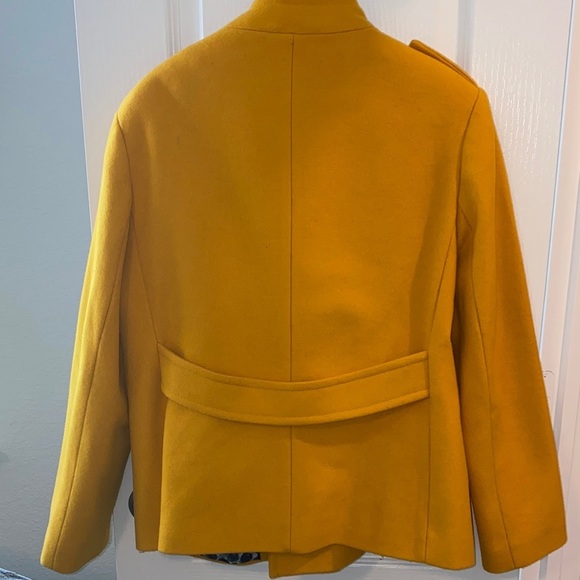 Preston & York Mustard Yellow Double-Breasted Pea Coat - Picture 5 of 5